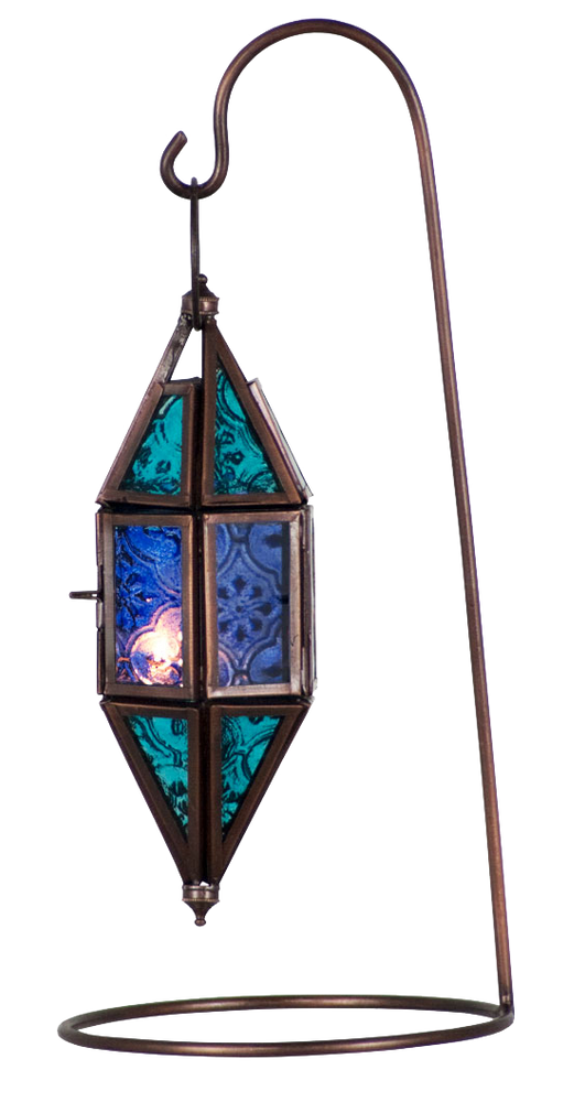 Glass & Metal Lantern Guide Light