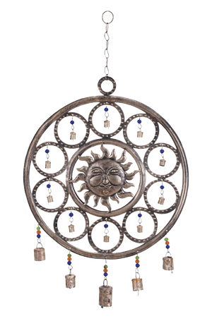 Round sun chime with beads