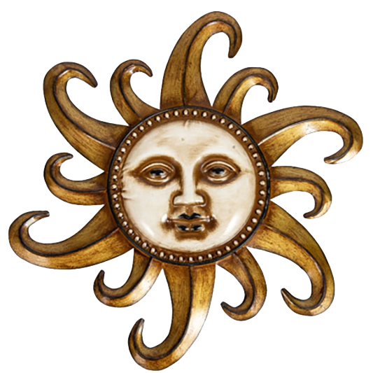 Metal Sun with Curled Rays