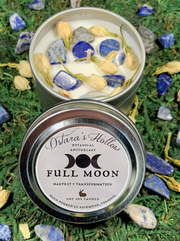 
            
                Load image into Gallery viewer, Ostara&amp;#39;s Hollow Full Moon Candle
            
        