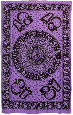 Purple OM Tapestry/Bedspread