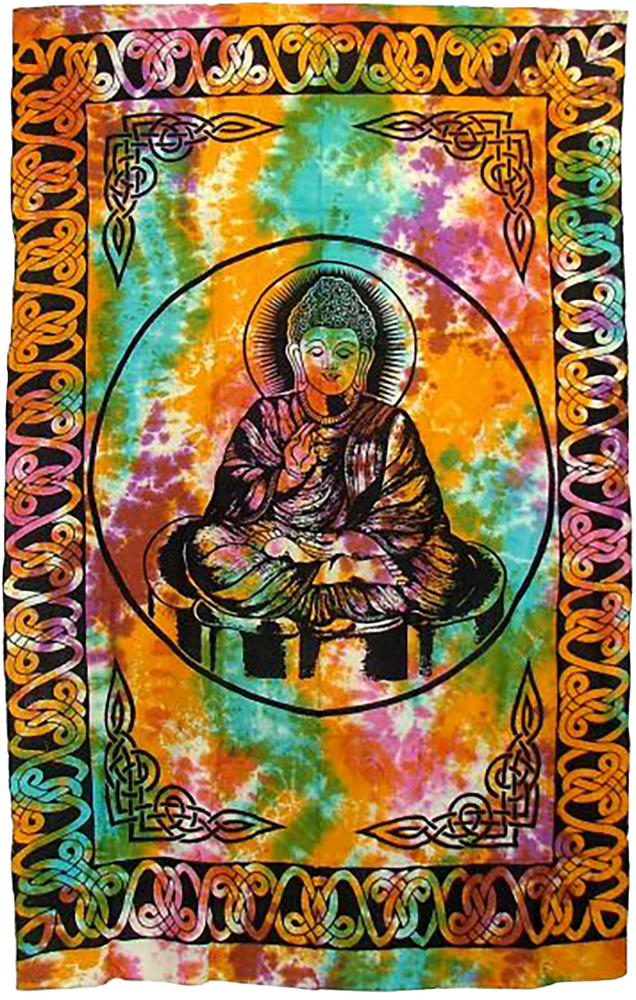 Buddha Tie Dye Tapestry/Bedspread