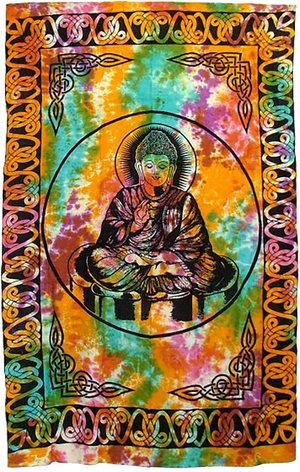 Buddha Tie Dye Tapestry/Bedspread