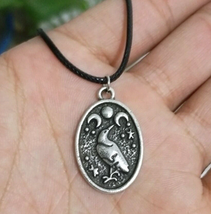 Triple Moon Goddess Wicca Moon Necklace