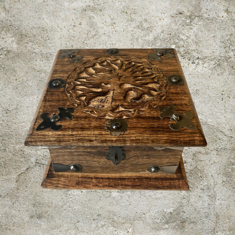 Wood Tree of Life Chest